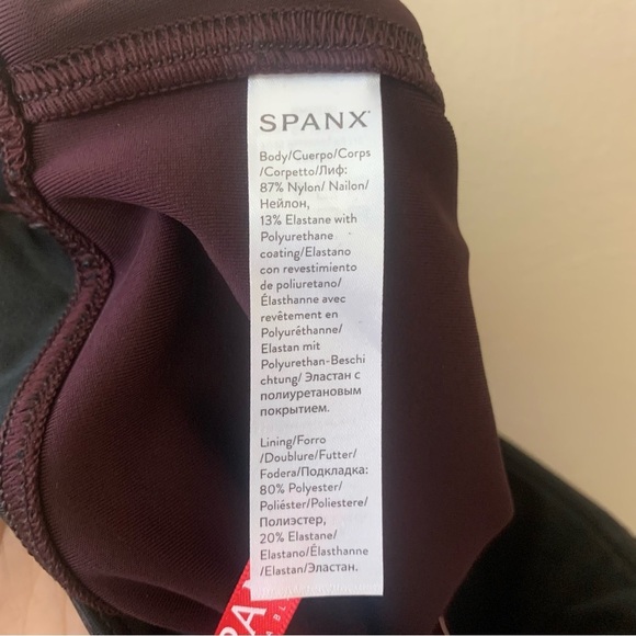 Spanx Faux Leather Leggings in Wine Size Small NWT New - Picture 15 of 16